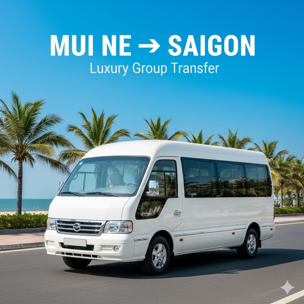 16-Seater Van Rental: Mui Ne to Saigon