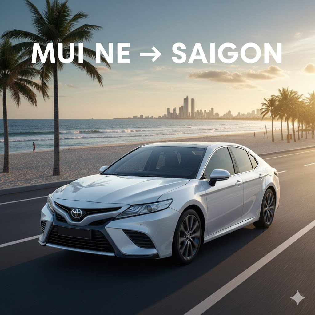 4-Seater Car Rental: Mui Ne to Saigon
