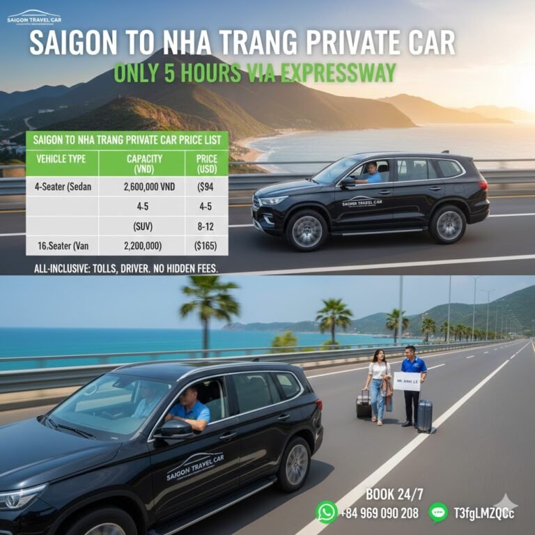 Saigon to Nha Trang Private Car
